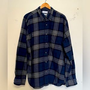 Saddlebred classic fit shirt gray /navy blue color